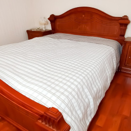 Покрывало 200х220см жаккард Клетка 003 ДомВелл 