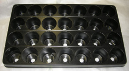 Кассета для рассады  28 ячеек (круглые) 52х31х6см, под малый поддон, объем ячейки - 180мл Агроком