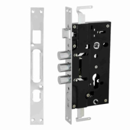 Замок врезной для китайской двери BASARA А14-4CL (левый, с круглым риг) СР (Хром) 400001000