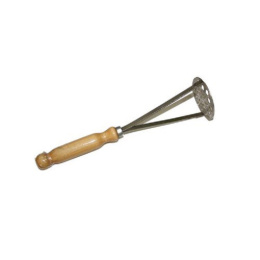 Картофелемялка металлическая деревянная лакированная ручка 1252