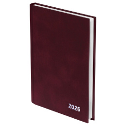 Ежедневник датированный А5 168 листов BG, бумвинил, бордовый, 2026 ЕД5тБВ_09838