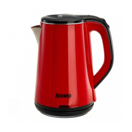 Чайник электрический 1,8л 1500Вт, нержавеющая сталь, пластик , диск, красный Яромир ЯР-1059