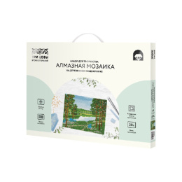 Алмазная мозаика на подрамнике 30х40см Летний пейзаж Три совы АМП3040_52932