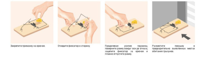 Крысоловка механическая деревянная 16,5х8см Nadzor NAT123