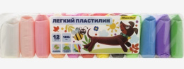 Пластилин 12 цветов Супер легкий Silwerhof Веселые друзья, 15г, 3 стека 1849060