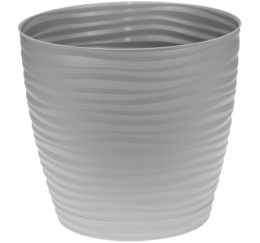 Кашпо пластиковое Дюна с поддоном 5,5л d-22см h-20см серый Idea М3070