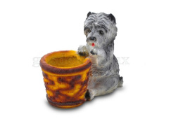 Зоокашпо декоративное гипсовое Ризен с корзиной 21х23см ГусьДекорЛюкс 5КП9902