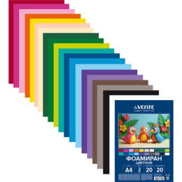 Фоамиран/пластичная замша 20 цветов 20 листов Devente Hobby Creative, толщина 1мм 8112411