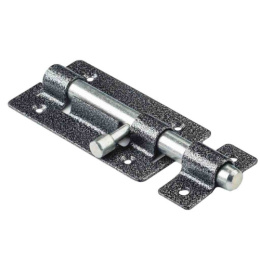 Задвижка дверная ЗД-01 (серебро) (кругл.ригель)Секрет 09-001