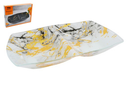 Менажница стеклянная 2 секции прямоугольная 285х200х40мм, в п/у Lavenir S612011-HH043W