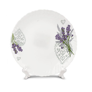 Тарелка стеклокерамическая мелкая 215мм Лаванда Фокус 7131н-твч8,5