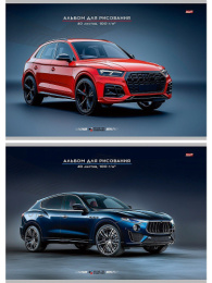 Альбом для рисования 40 листов Авто в городе-5, на скрепке 40-7259