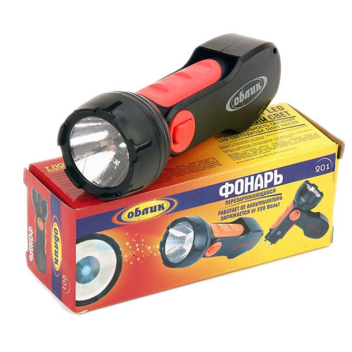 Фонарь аккумуляторный светодиодный  1LED Облик 201