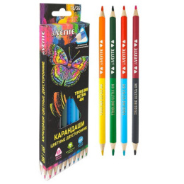 Карандаши цветные 36 цветов 18шт. Devente Triolino Ultra, двухсторонние, 4M, трехгранные 5025500