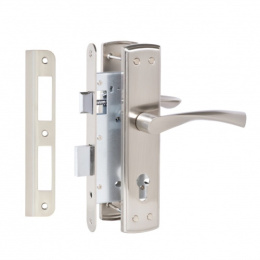 Замок врезной Vettore 7255-4 SN, замена МС сатин, межос. 72мм, бексет 55мм, цилиндром не комплект Vettore 40969