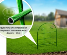 Забор металлический 0,77х0,45м (комплект из 5 секций) Удачный LDN