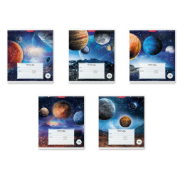 Тетрадь  18 листов линейка ErichKrause Космос 49202