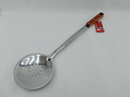 Шумовка из нержавеющей стали 46см для казана, деревянная ручка 2 культуры 2К-Х105