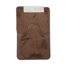 Комплект ковриков напольных для ванной и туалета 3пр. 50х 80см/40х50см/45х40см полиэстер, низкий ворс, кант Радужный Дом РД68519