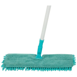 Швабра для пола плоская с двусторонней насадкой из микрофибры, с металлической ручкой Рыжий кот MopM5N/310371