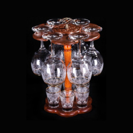 Бар - набор стеклянный 13 предметов (6 стопок + 6 бокалов для вина + барная стойка) Боярский, в п/у Декостек 1501-ГЗ2