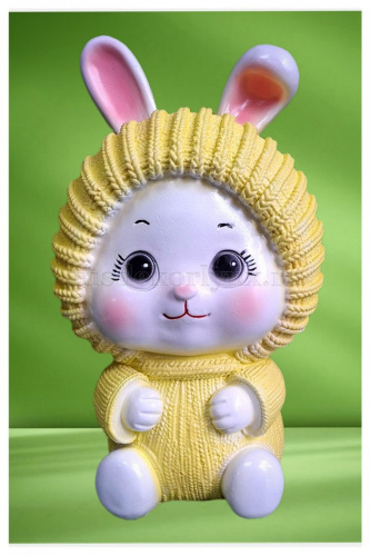 Копилка гипсовая Зайчик-малыш 15х22см ГусьДекорЛюкс 4К14