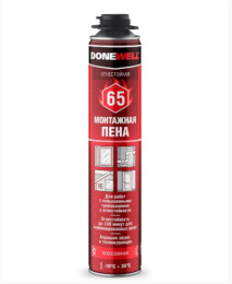 Пена полиуретан. монтажная проф. всесезон. DONEWELL65 огнестойкая DPPF10U65в