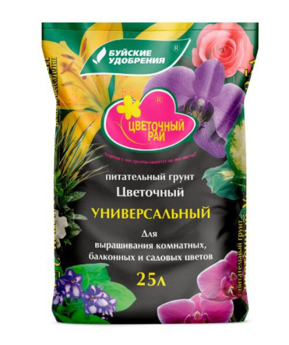 Грунт цветочный 25л Цветочный Рай Буйские удобрения