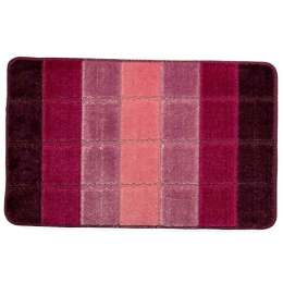 Коврик напольный для ванной на латекс. основе Comfort Quadro 60х100см толщина 10мм, розовый DKTX DTX.CMQ.1.60/100-PN