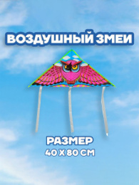 Воздушный змей  80х40см Сова, с леской Funny toys 1211396