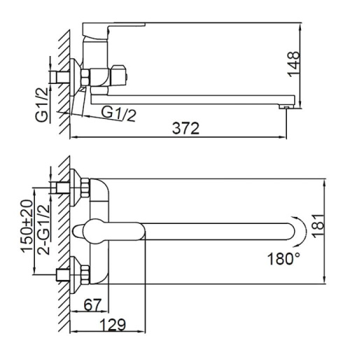 Смеситель для ванны Frud R157 R22157 Frud 42913