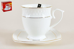 Чайная пара керамическая высокая 340мл Снежная королева, mail box Коралл CS554409-A