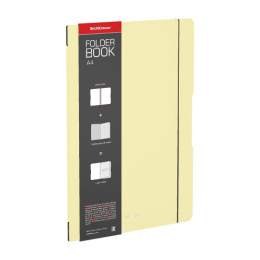 Тетрадь  48 листов А4 ErichKrause Folderbook Pastel желтый, в съемной пластиковой обложке 56124