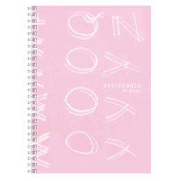 Тетрадь  80 листов скетчбук BG Шрифт, гребень СТ5ГР80_ЛМ 9774