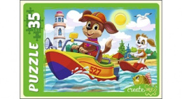 Пазлы   35 элементов Макси Щенки на море ПУ35-7274