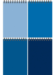 Блокнот А6  40 листов Фактурный синий, гребень Б40-9344