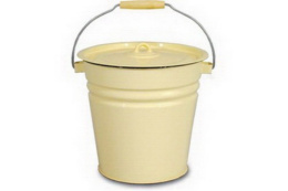 Ведро эмалированное 12л с металл. крышкой без декора СтальЭмаль 2с28