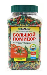 Удобрение Большой помидор 1,2кг комплексное минеральное, с системой питания Long-quick БиоМастер