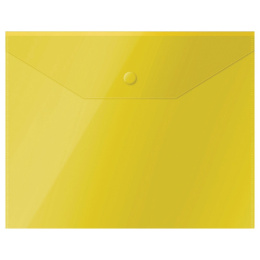 Папка с кнопкой А5 0.15 Стамм, прозрачная желтая ММ-31903