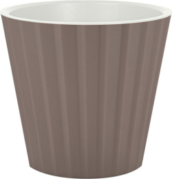 Горшок для цветов пластиковый Sand со вставкой  2л d-16см h-14,6см французский платан InGreen IG640010105