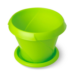 Кашпо пластиковое Флориана с поддоном 5,4л d-27см h-20см салатовый Martika С387САЛ