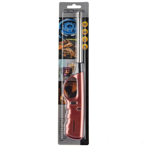 Зажигалка газовая 68M-R, красный Ecos 157822