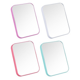 Зеркало настольное в пластиковом корпусе прямоугольное 13х18см, 4 цвета в ассортименте ЮниLook ЗН19-1 347-087