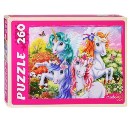 Пазлы  260 элементов Селфи милых единорогов П260-9480