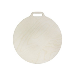 Доска разделочная из фанеры круглая без рисунка 300мм с ручкой Мирхозторг 1381