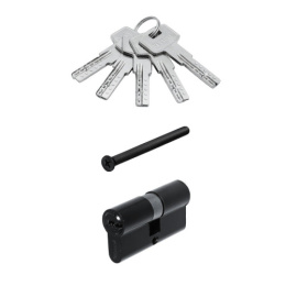 Личинка (цилиндровый механизм) Vettore ZN M60 Z MBP (30х30), 5 ключей, черный матовый Vettore 41256