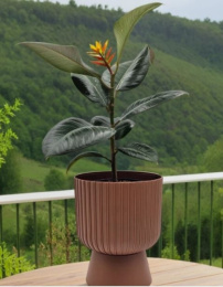 Горшок для цветов пластиковый Бекер со съемным поддоном 4,6л d-20,5см h-24см терракот 5plast 5PL0801