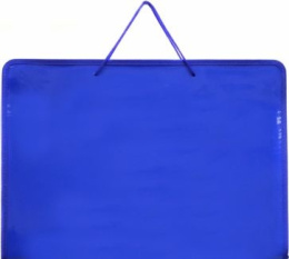 Папка-портфель А3 ПВХ, на молнии, жесткое дно, синий С6407-02