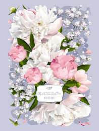 Книжка записная А6  80 листов Нежные цветы, книжный переплет С4579-21