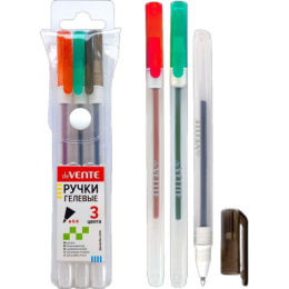 Ручки гелевые набор  3 цвета Devente Hit 0,5мм 5051371